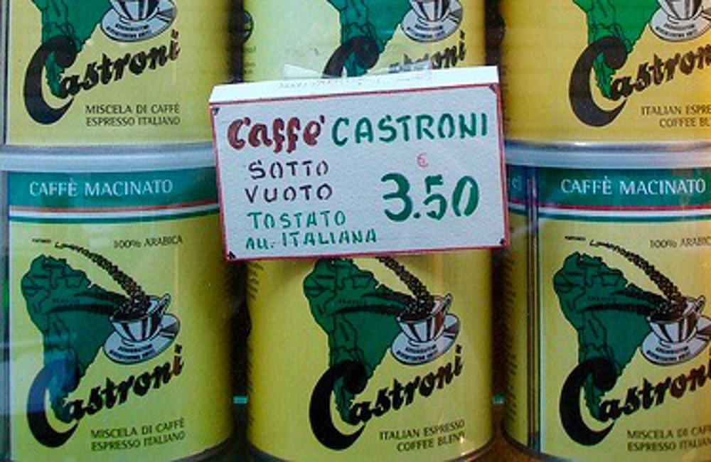 Cafés Castroni à Rome.