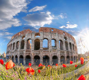 colisée-avec-des-fleurs-de-printemps-rome