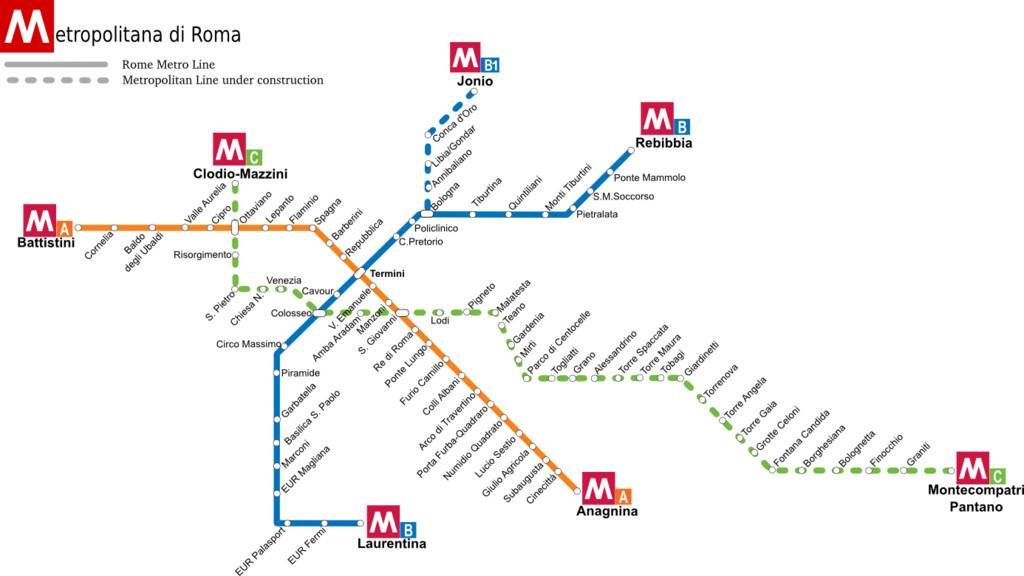 plan station de métro Rome