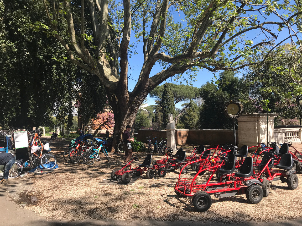 velo et kart rome villa borghese