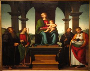 Vierge et quatre saints Vatican rome