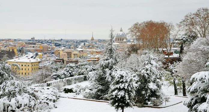 Rome sous la neige.