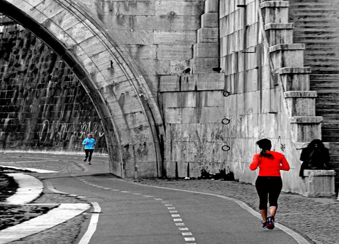 ungotevere pour jogging Rome