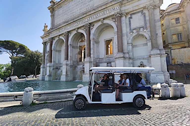 Tour panoramique de Rome en voiturette avec guide francophone